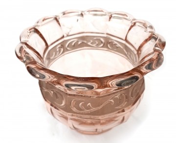 Glazen vaasje zalmkleurig 145 cm hoog foto 1